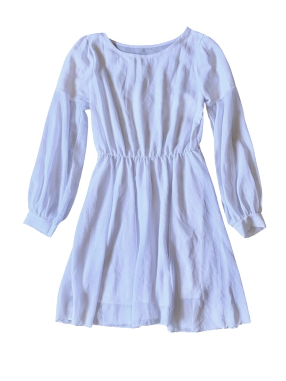 5/25$ ✨ Mousseline White Dress — Sheer’s Sleeves and Back
